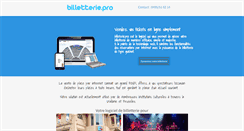 Desktop Screenshot of billetterie.pro